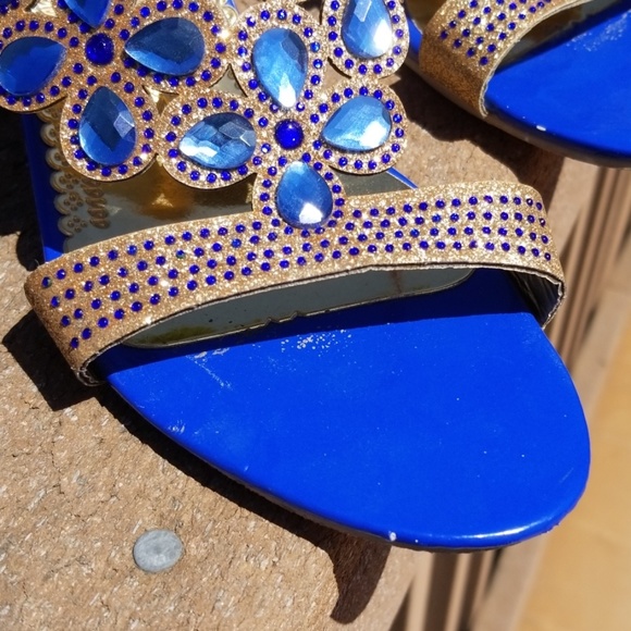 πHPπ Women's Rhinestone Chunky Heels - Picture 3 of 9